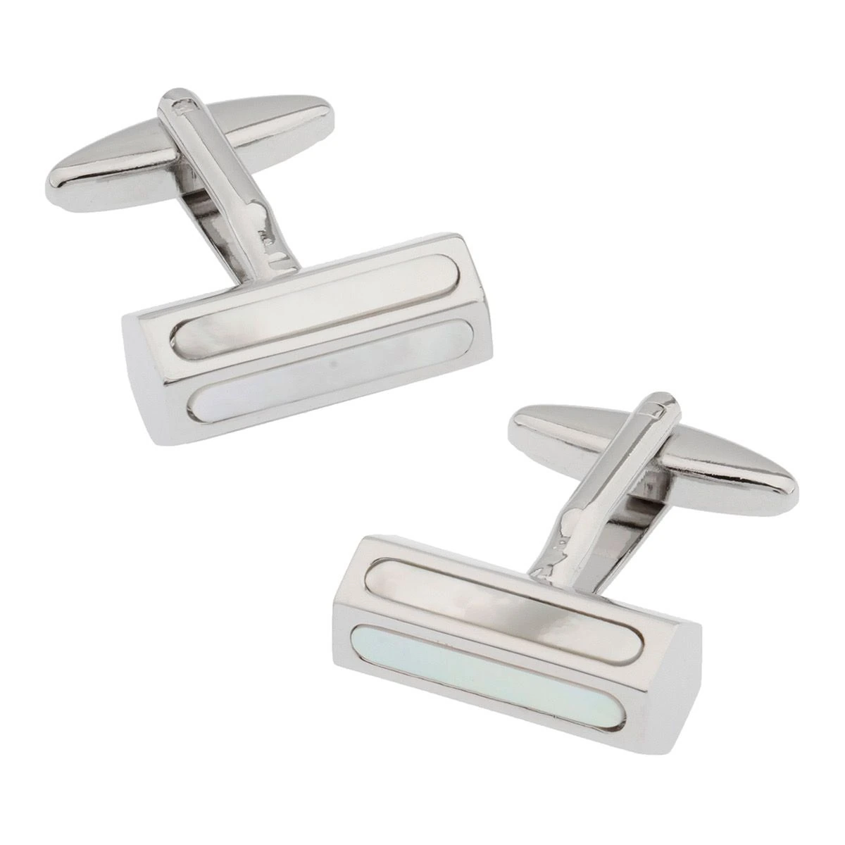 White Mother of Pearl Cufflinks for Men