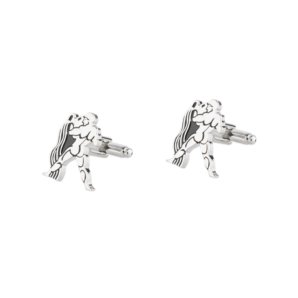 Silver Quirky Brass Cufflinks for Men