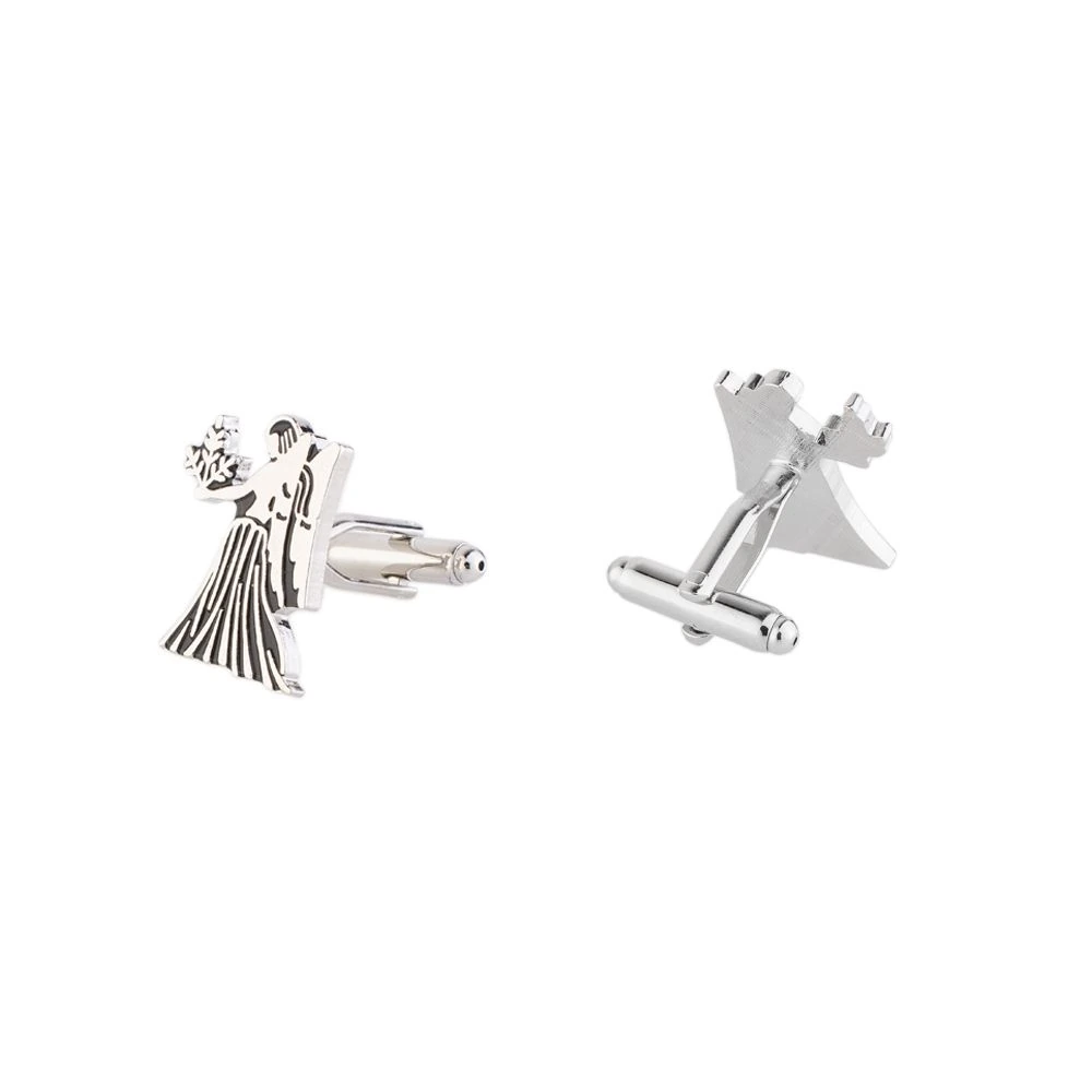 Silver Quirky Brass Cufflinks for Men