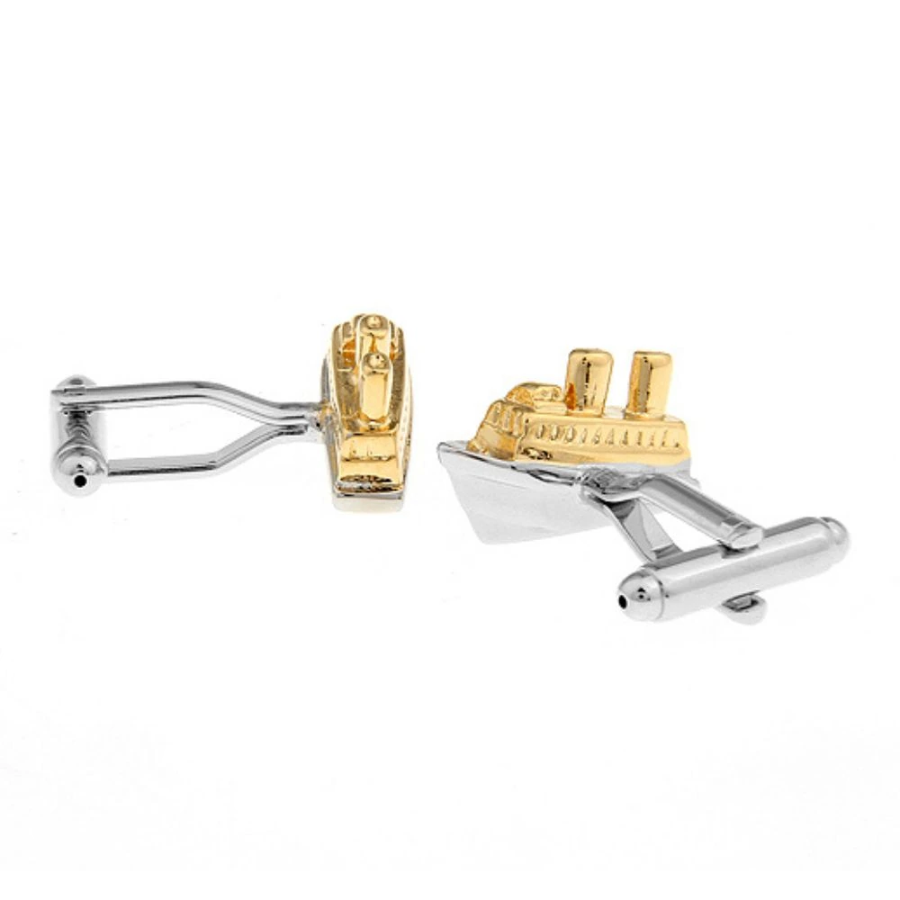 Gold Quirky Brass Cufflinks for Men