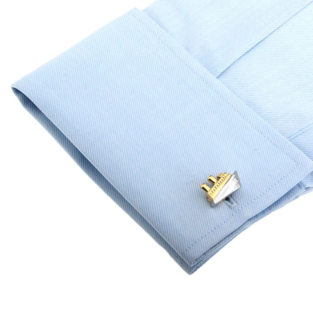 Gold Quirky Brass Cufflinks for Men
