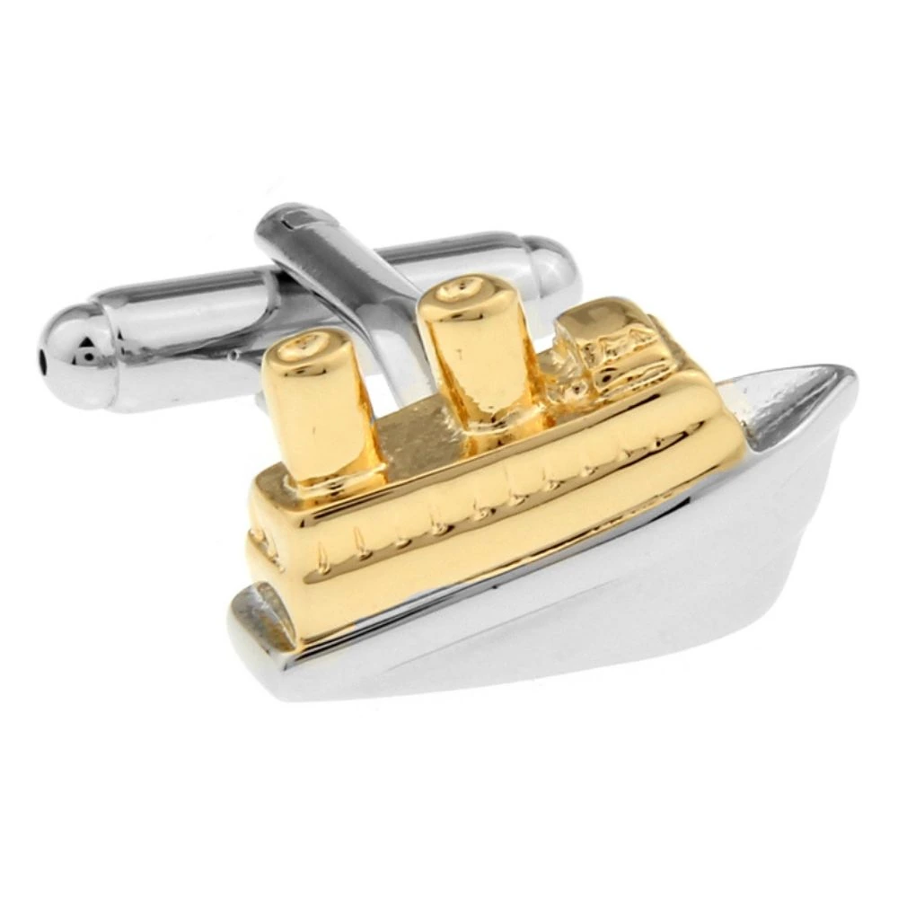 Gold Quirky Brass Cufflinks for Men