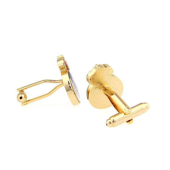 White Quirky Brass Cufflinks for Men