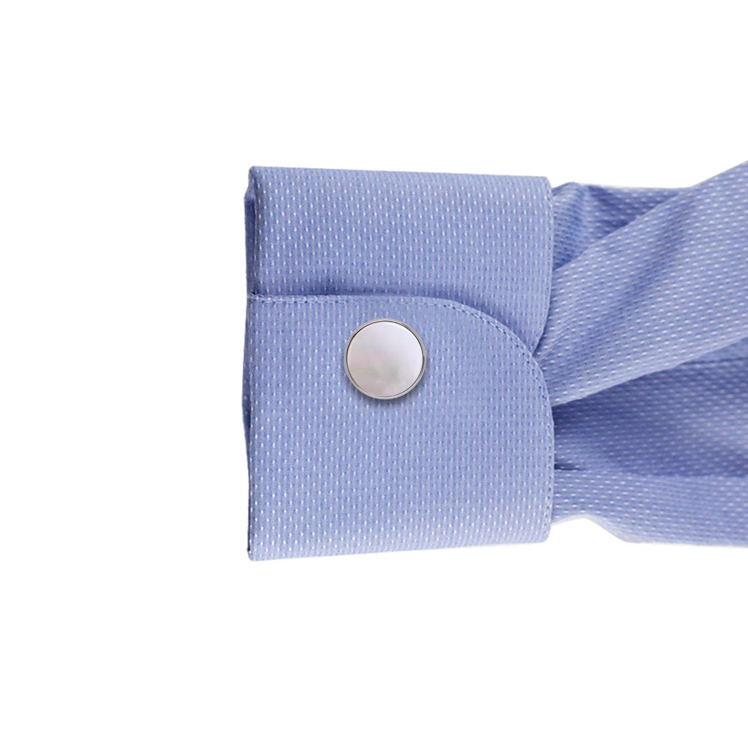White Mother of Pearl Cufflinks for Men