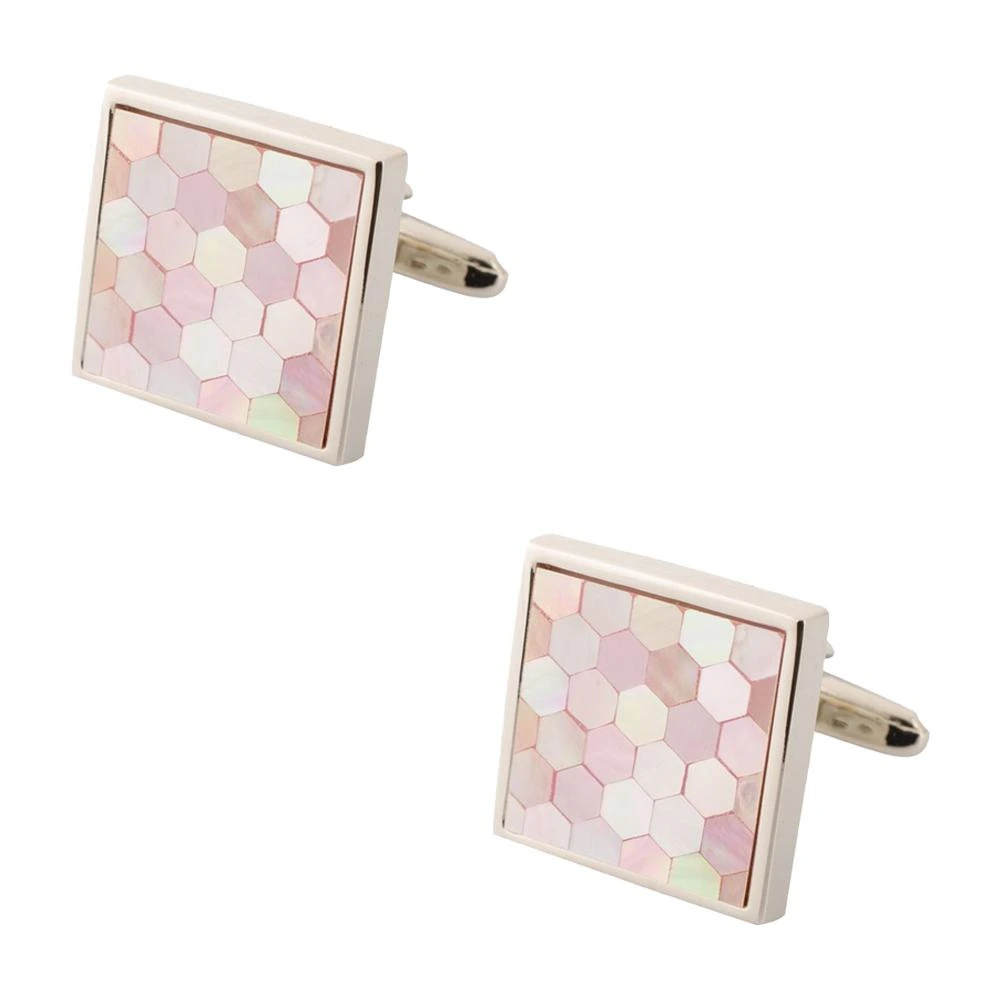 Pink Mother of Pearl Cufflinks for Men