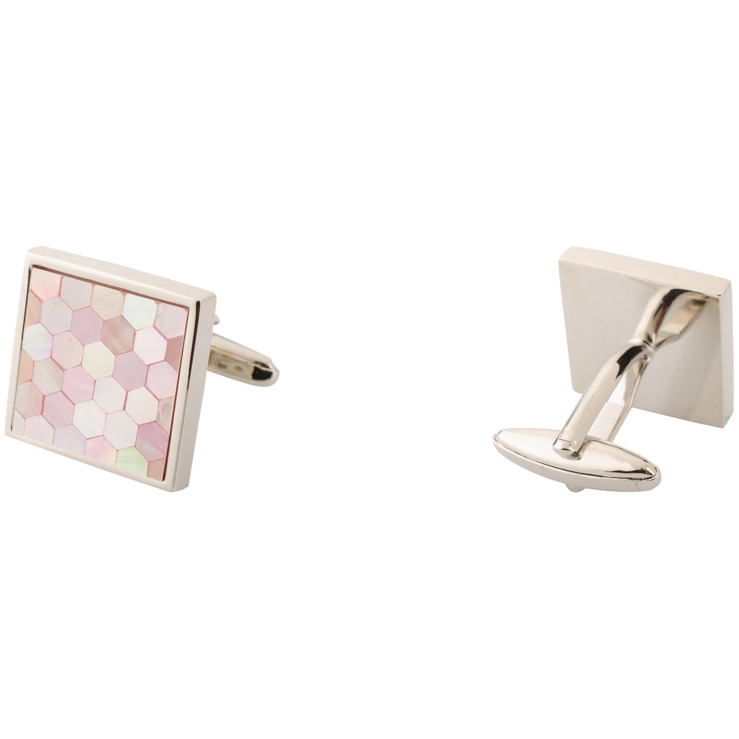 Pink Mother of Pearl Cufflinks for Men