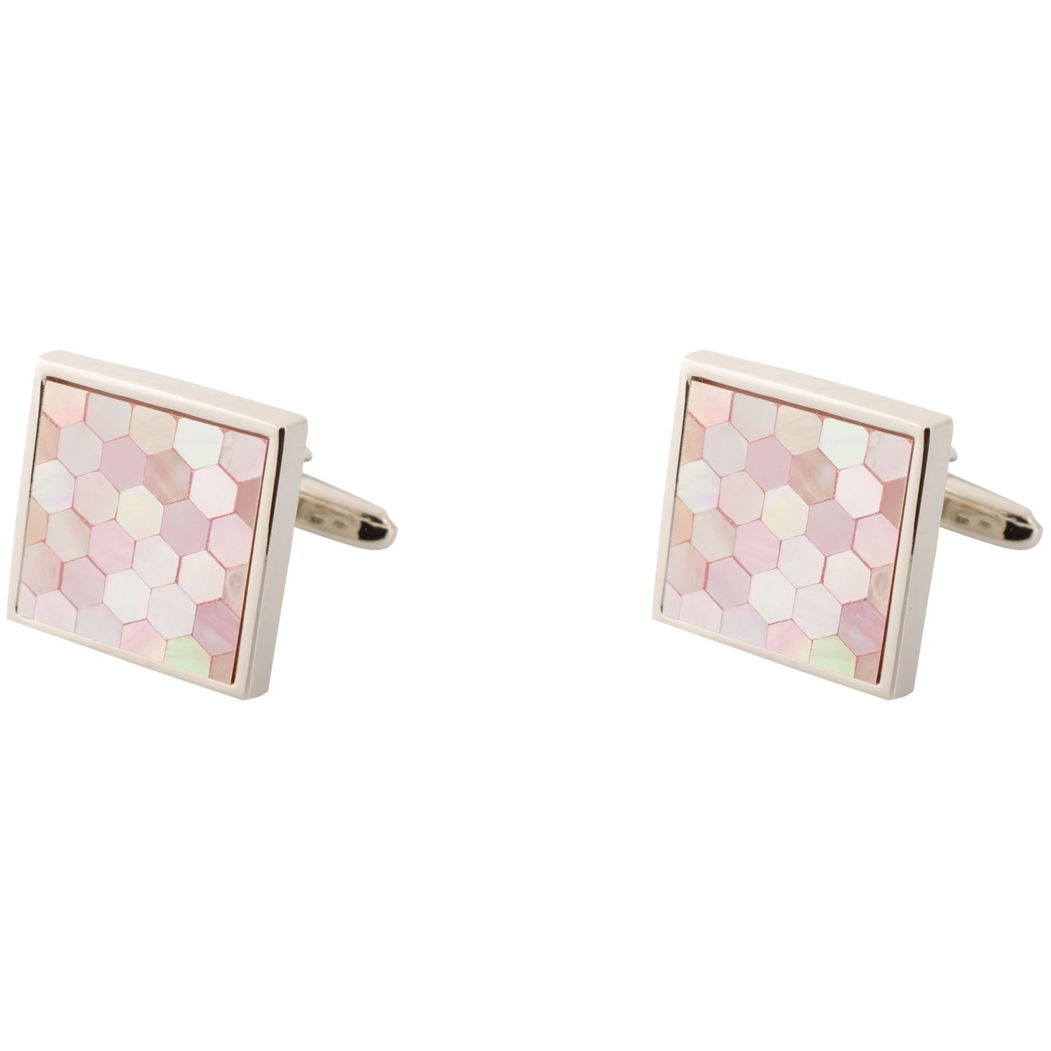 Pink Mother of Pearl Cufflinks for Men