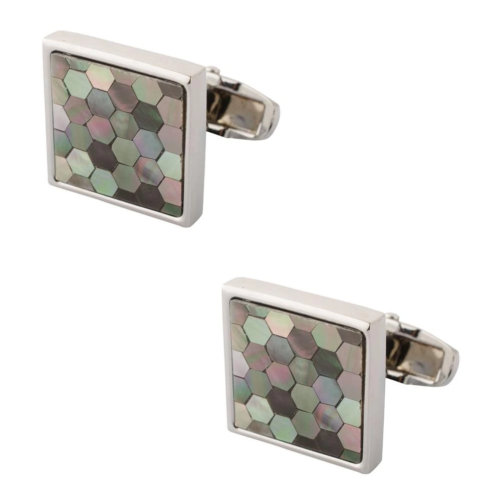 Grey Mother of Pearl Cufflinks for Men