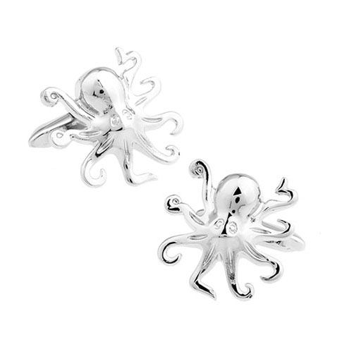 Silver Quirky Brass Cufflinks for Men