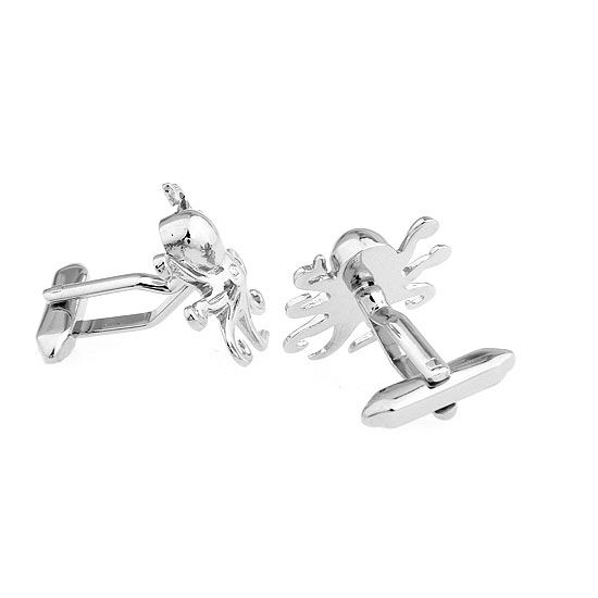 Silver Quirky Brass Cufflinks for Men