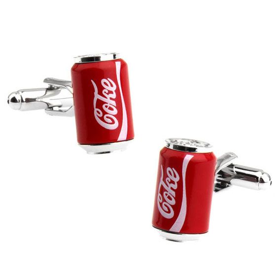 Red Quirky Brass Cufflinks for Men