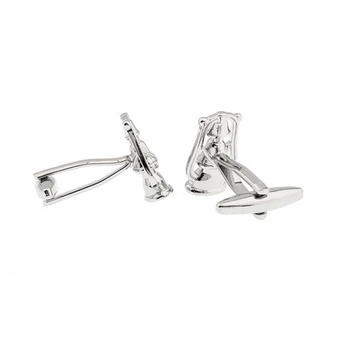 Silver Quirky Brass Cufflinks for Men