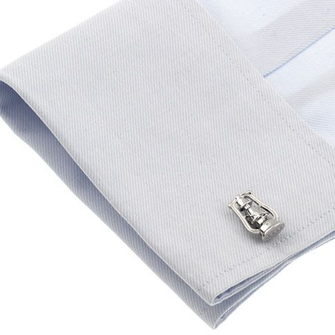 Silver Quirky Brass Cufflinks for Men