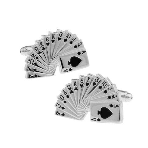 Silver Quirky Brass Cufflinks for Men