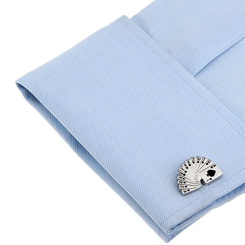 Silver Quirky Brass Cufflinks for Men
