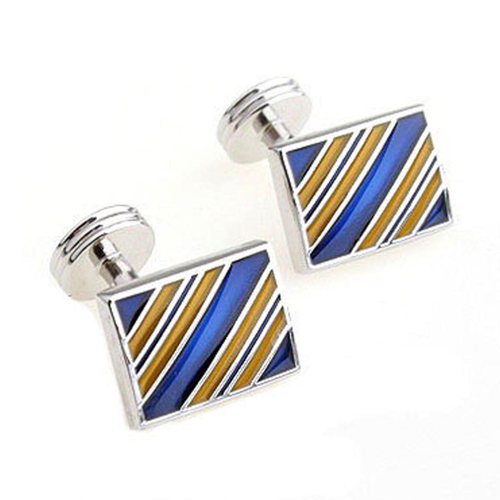 Blue Formal Brass Cufflinks for Men
