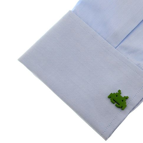 Green Quirky Brass Cufflinks for Men