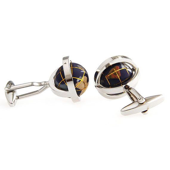 Blue Quirky Brass Cufflinks for Men