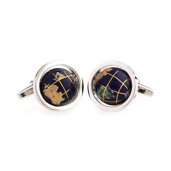 Blue Quirky Brass Cufflinks for Men