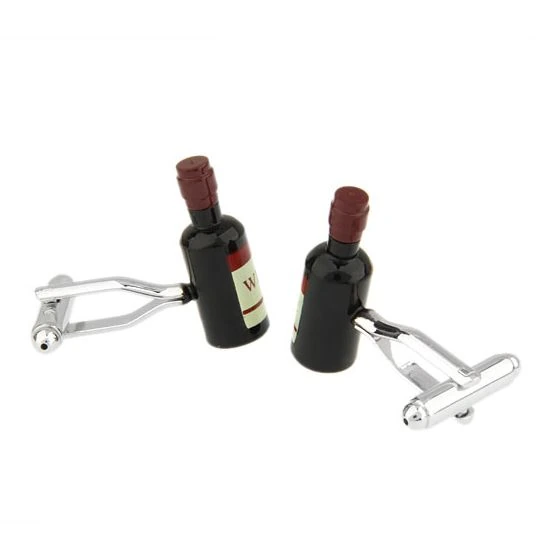 Red Quirky Brass Cufflinks for Men