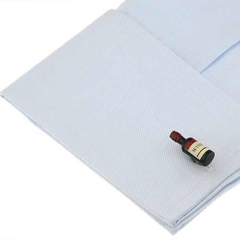 Red Quirky Brass Cufflinks for Men