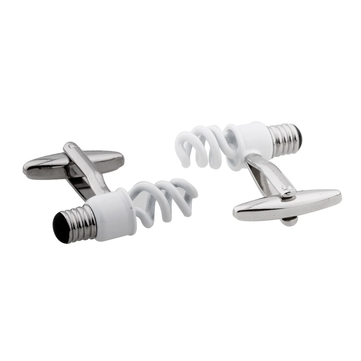 White Quirky Brass Cufflinks for Men
