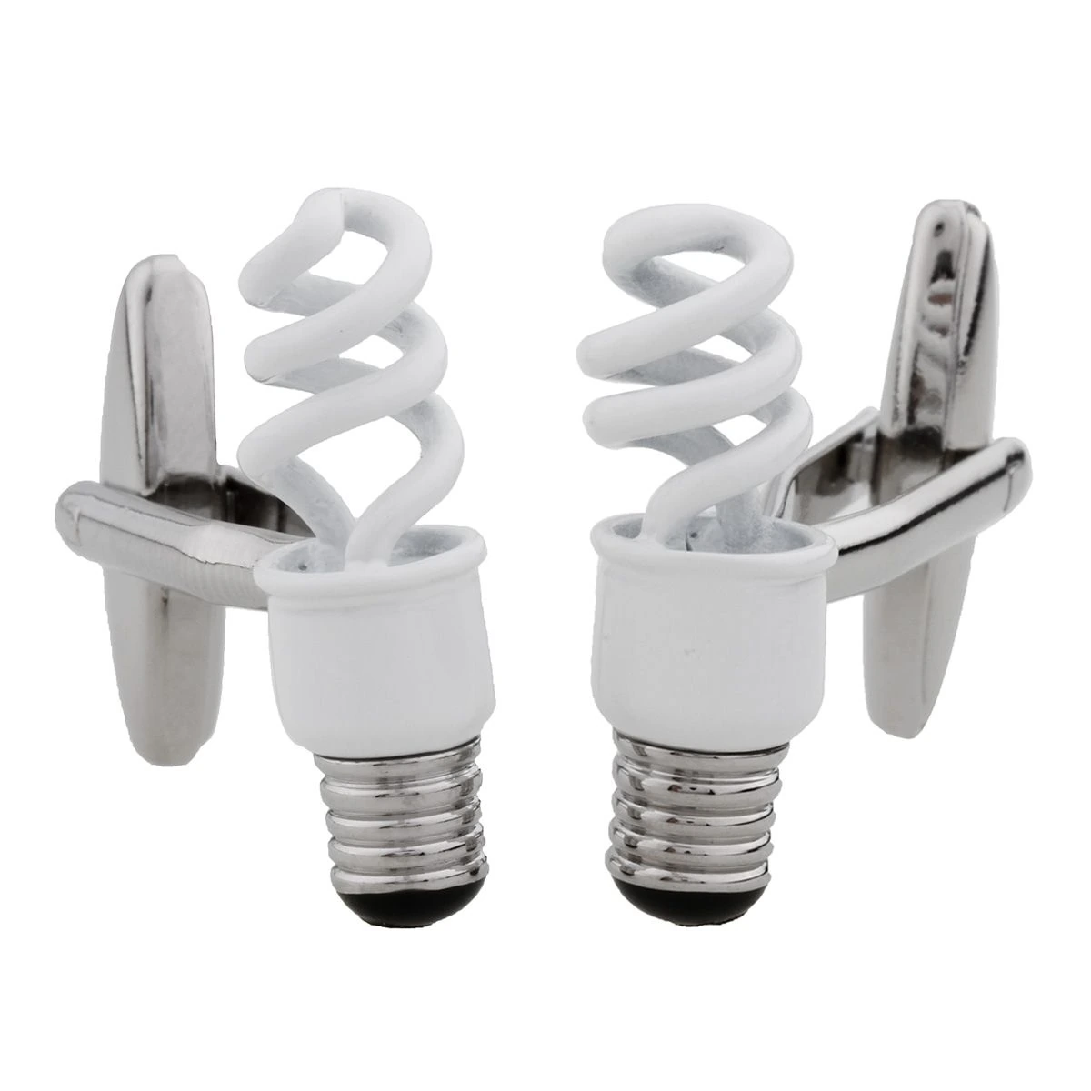 White Quirky Brass Cufflinks for Men