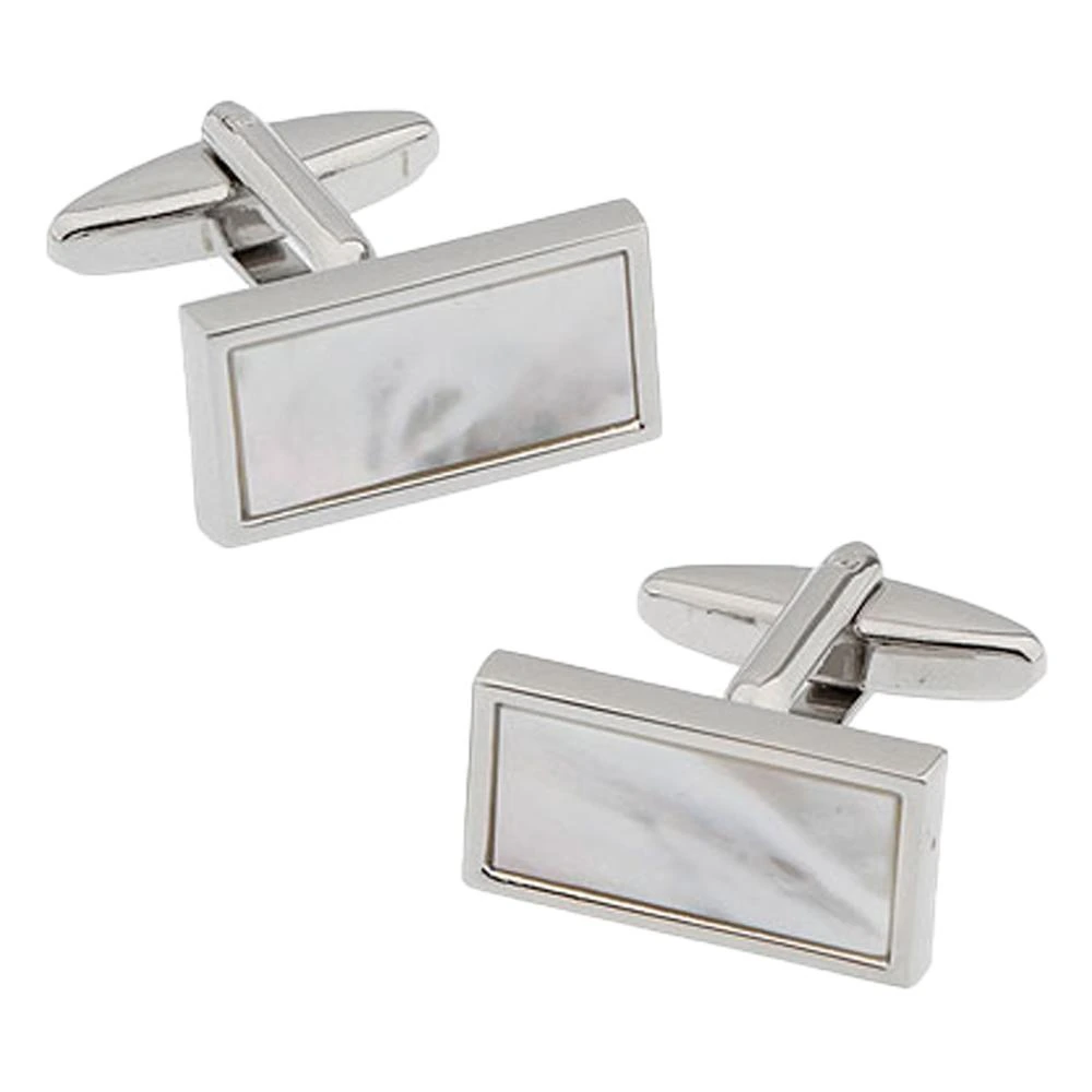 White Mother of Pearl Cufflinks for Men