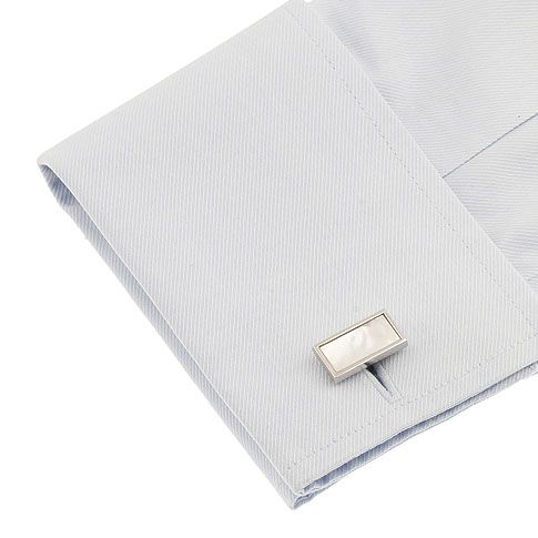 White Mother of Pearl Cufflinks for Men