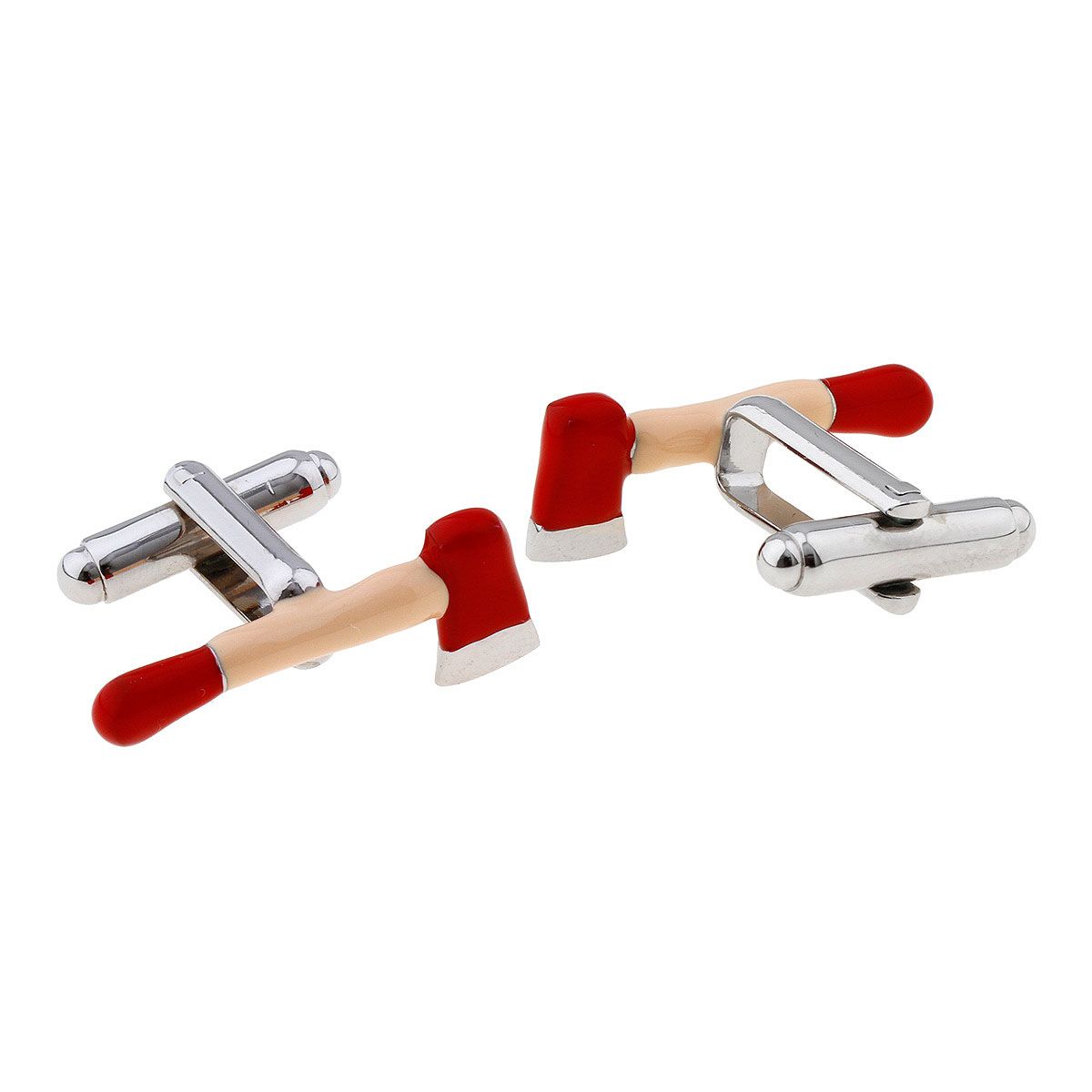 Red Quirky Brass Cufflinks for Men