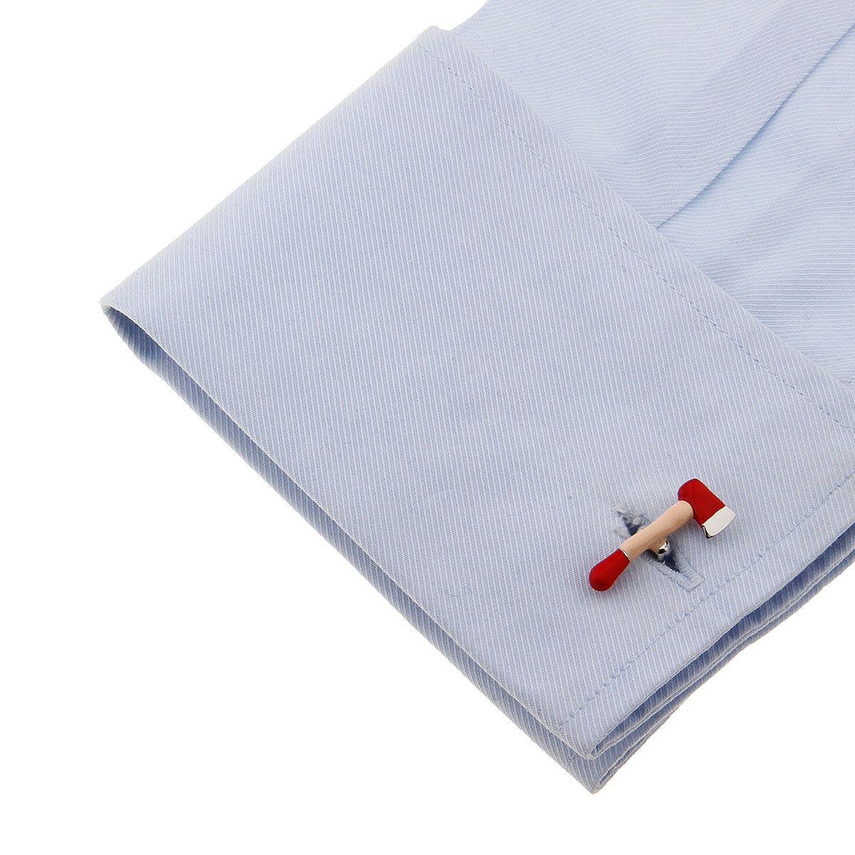 Red Quirky Brass Cufflinks for Men