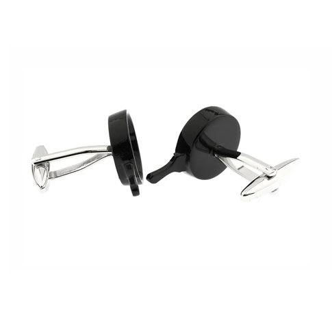 Black Quirky Brass Cufflinks for Men