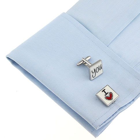 White Quirky Brass Cufflinks for Men