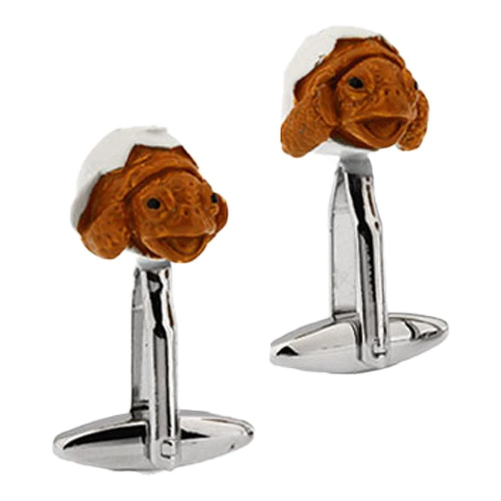 Yellow Quirky Brass Cufflinks for Men