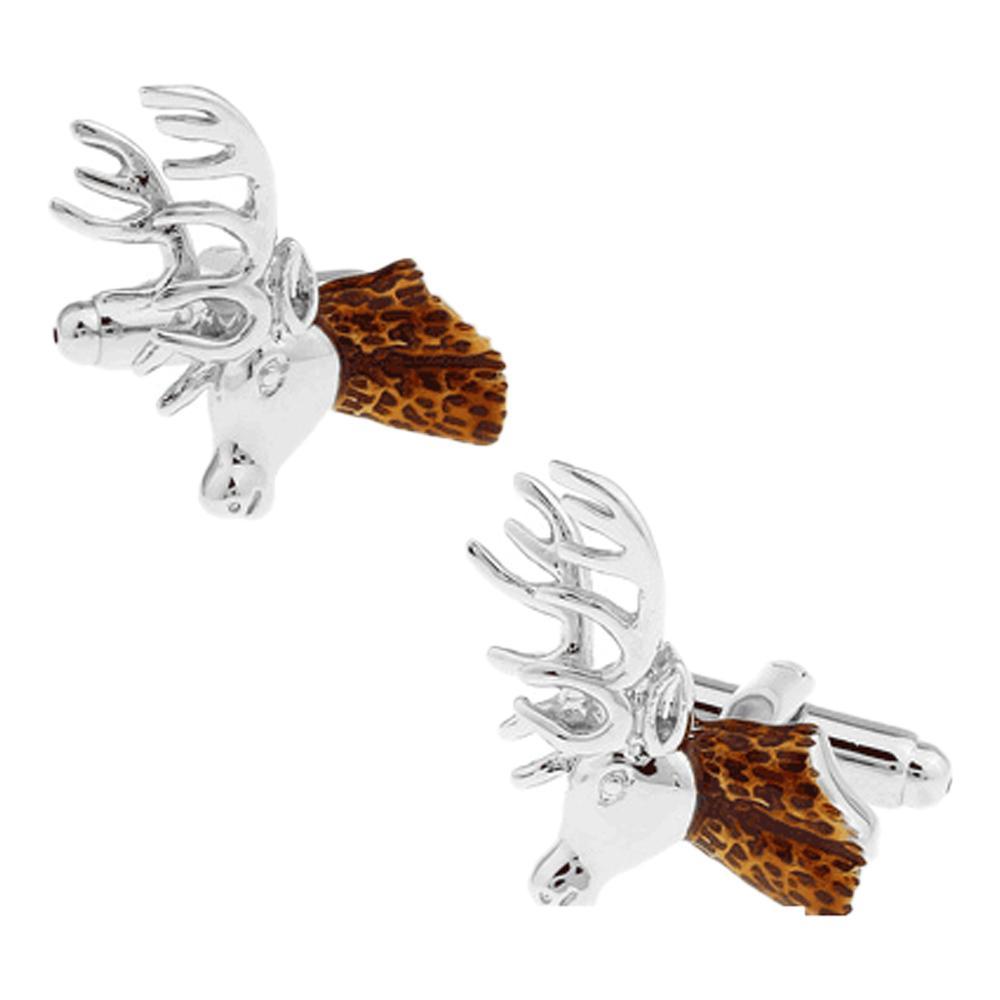 Silver Quirky Brass Cufflinks for Men