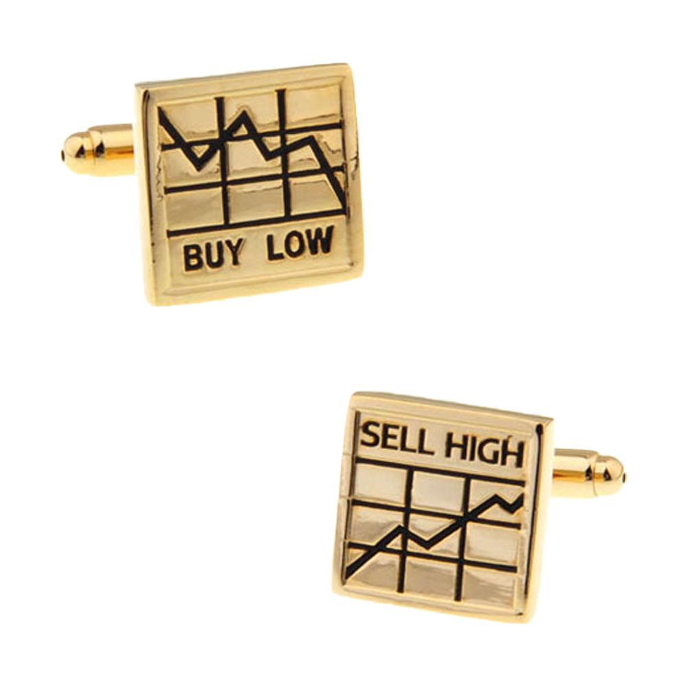 Gold Quirky Brass Cufflinks for Men