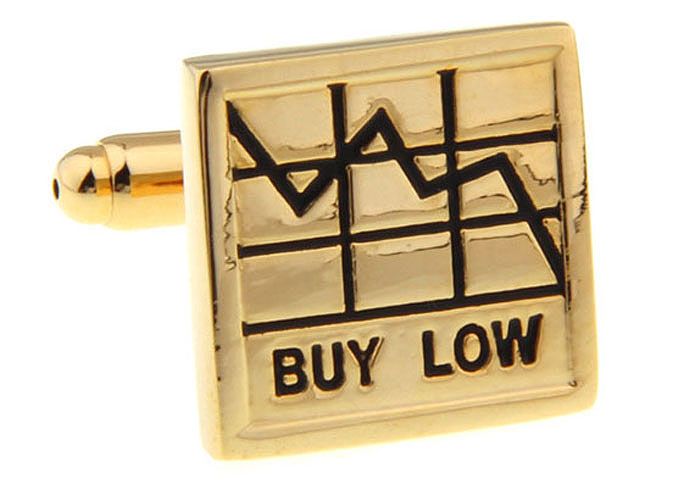 Gold Quirky Brass Cufflinks for Men