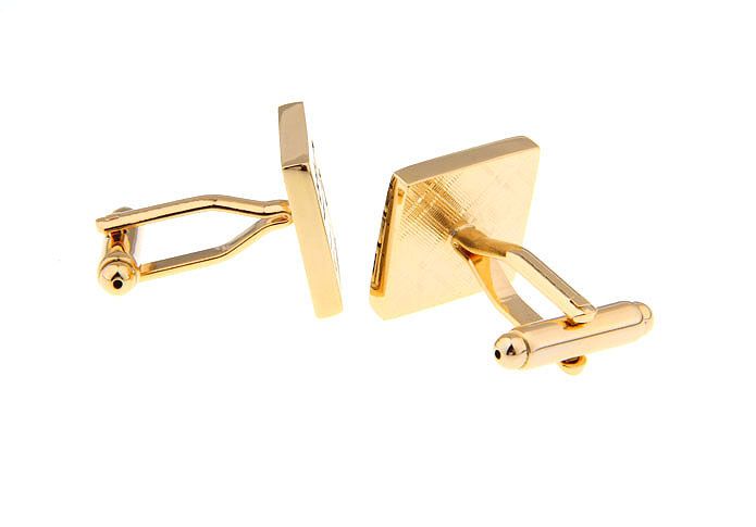 Gold Quirky Brass Cufflinks for Men
