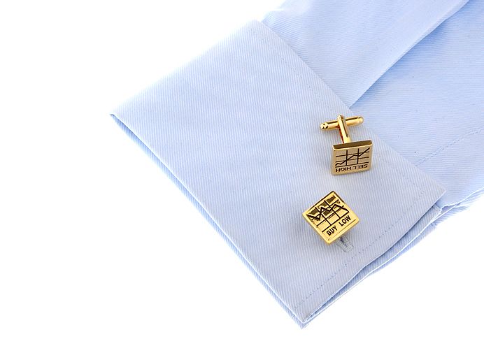 Gold Quirky Brass Cufflinks for Men