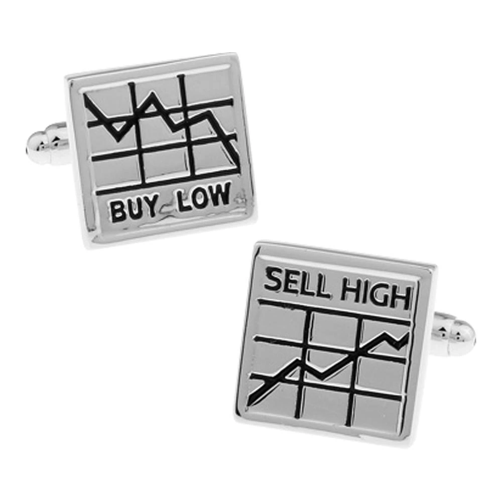 Silver Quirky Brass Cufflinks for Men