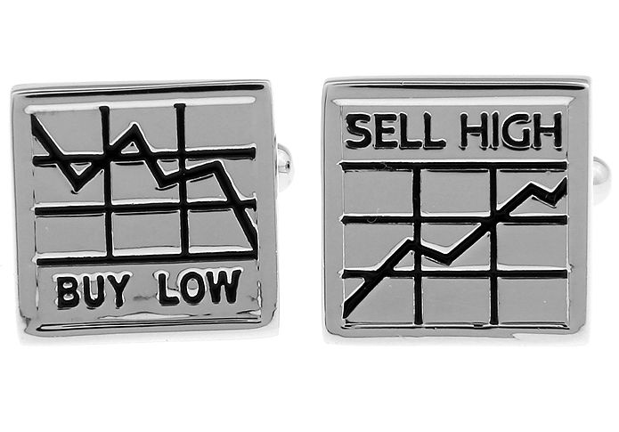 Silver Quirky Brass Cufflinks for Men