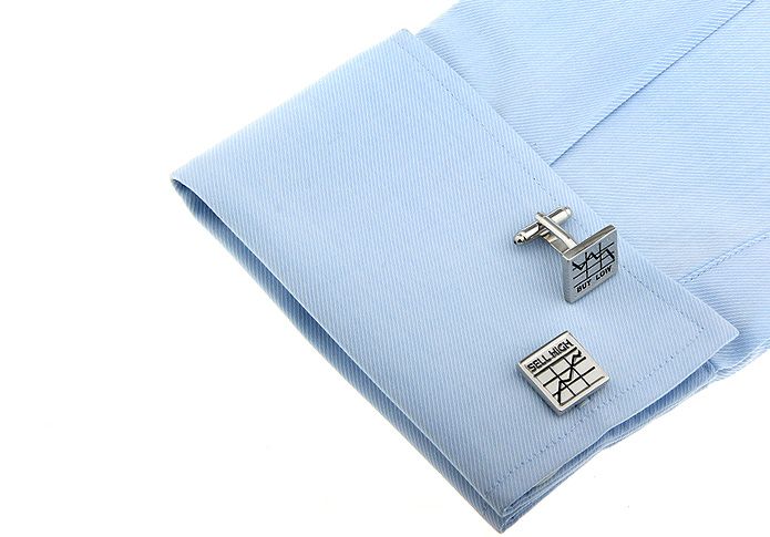 Silver Quirky Brass Cufflinks for Men