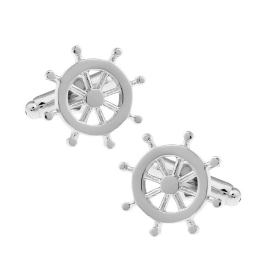 Silver Quirky Brass Cufflinks for Men