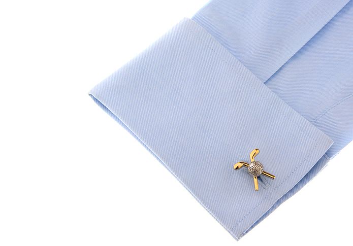 Gold Quirky Brass Cufflinks for Men