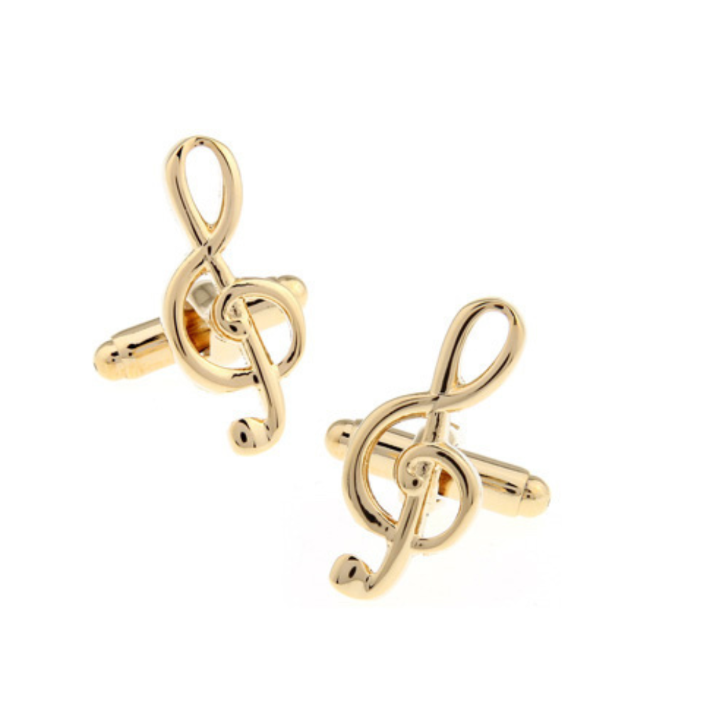 Gold Quirky Brass Cufflinks for Men