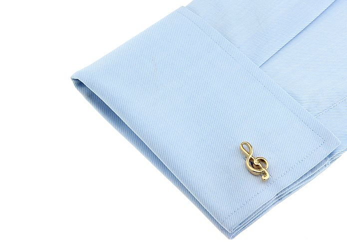 Gold Quirky Brass Cufflinks for Men