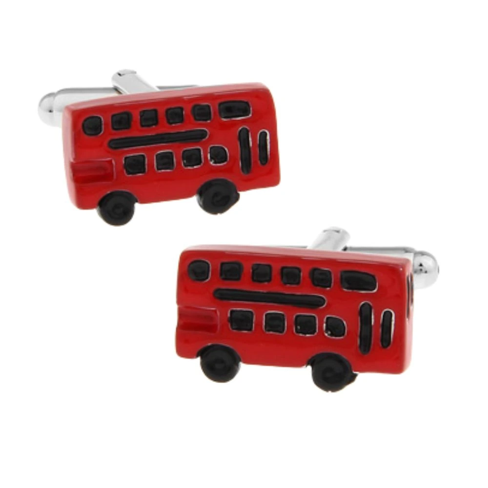 Red Quirky Brass Cufflinks for Men