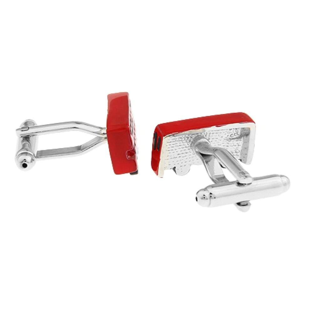 Red Quirky Brass Cufflinks for Men