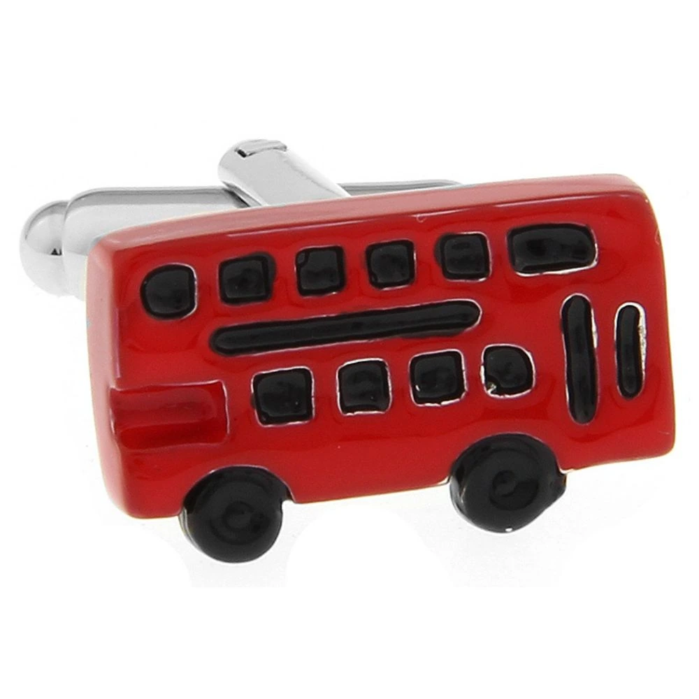 Red Quirky Brass Cufflinks for Men