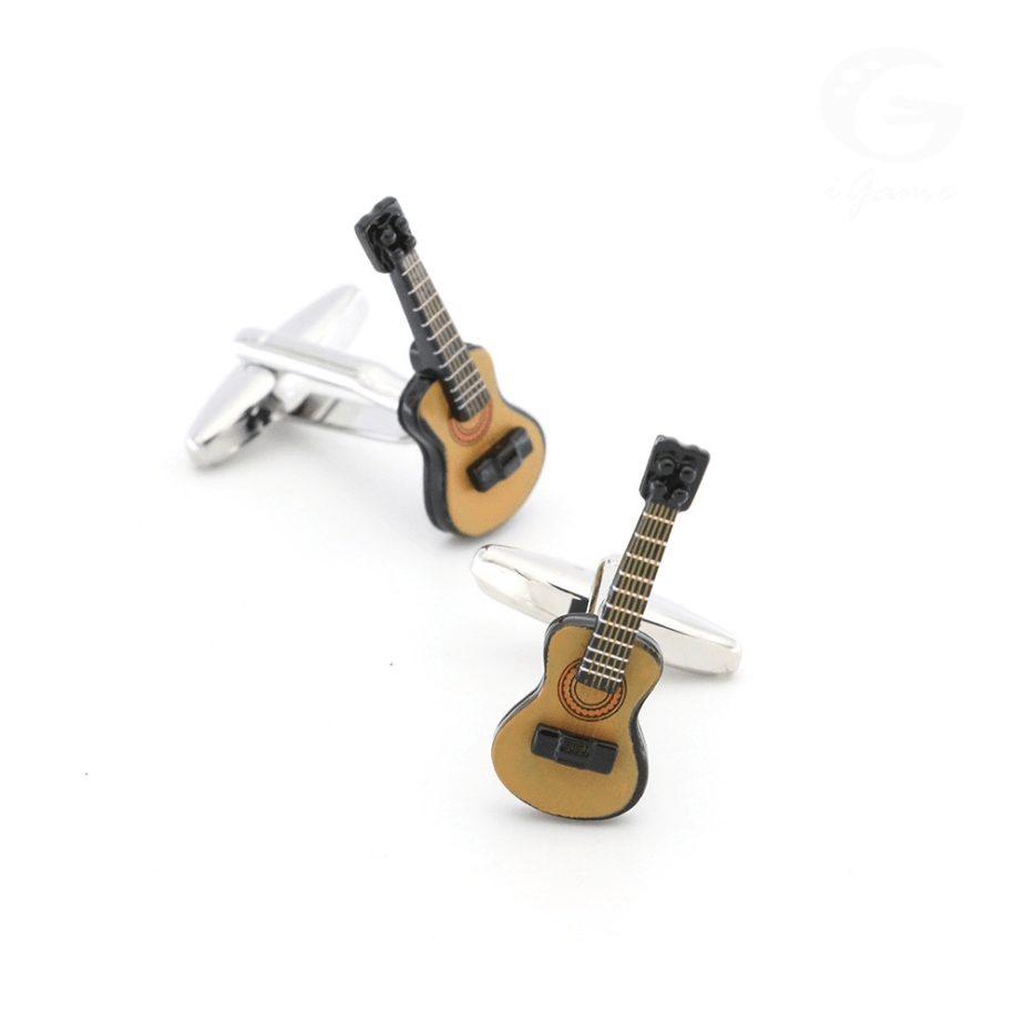 Yellow Quirky Brass Cufflinks for Men